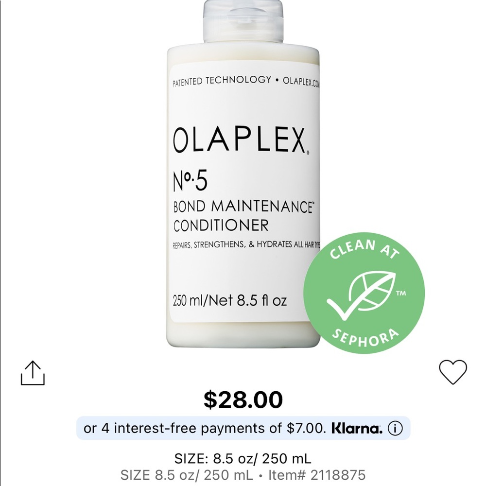 New Olaplex Hair Bond Maintenance Conditioner